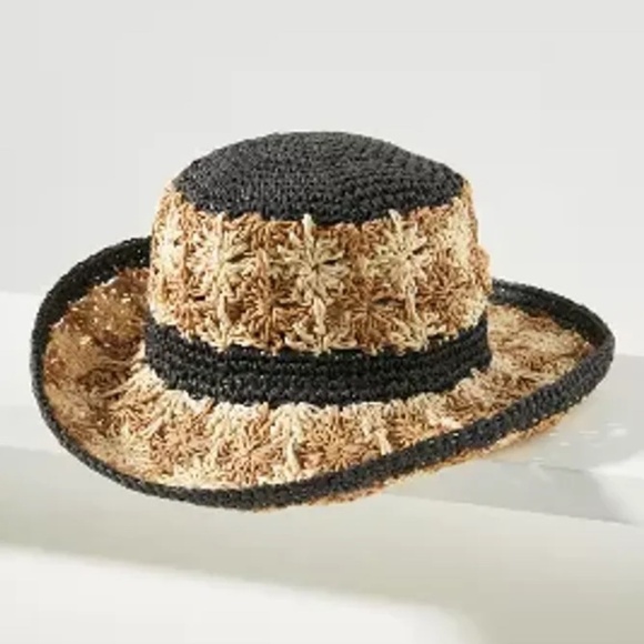 - NWT Anthropologie Straw Bucket Hat - Picture 2 of 4